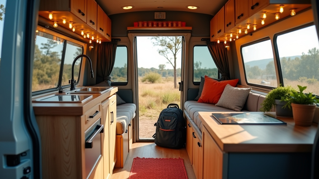 Système multimédia dans un camping-car avec écran tactile et connectivité