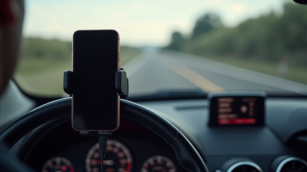 Support de téléphone magnétique sur pare-brise avec iPhone